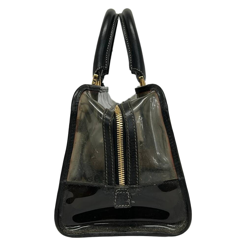 Loewe Amazona Handbag Clear Black Vinyl Leather - Picture 2 of 10